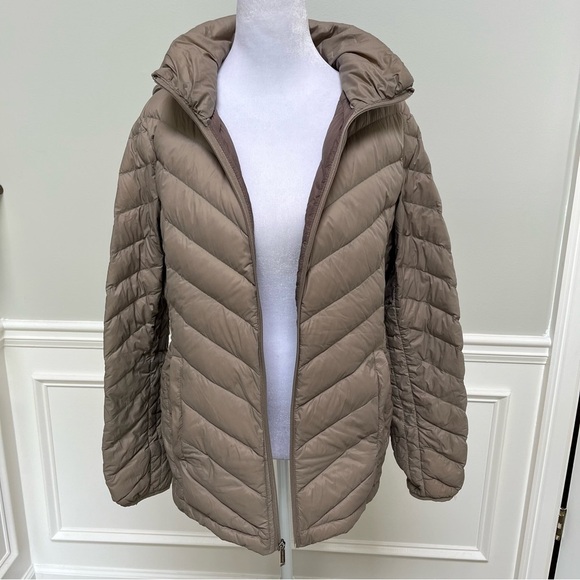 London Fog Packable Down Jacket - Taupe - Picture 5 of 10